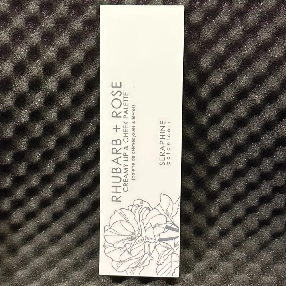 Seraphine Botanicals Rhubarb + Rose Creamy Lip & Cheek Palette